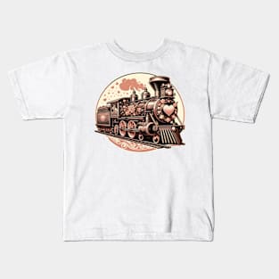 Train Valentine Kids T-Shirt